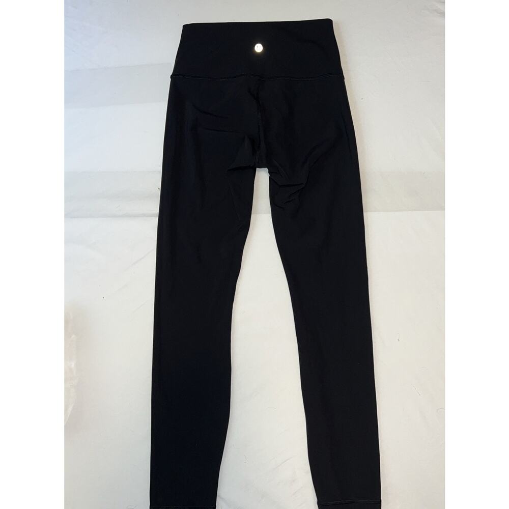 Lululemon Black Ankle Leggings Size S Stretch Yoga Nylon Polyester Athleisure - Picture 3 of 5